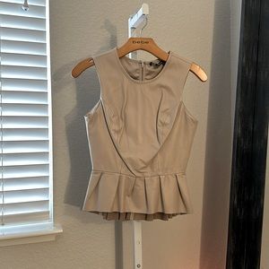 Unique Leather TAN Bebe Top